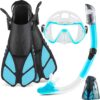 Mask Fin Snorkel Set with Adult Snorkeling Gear